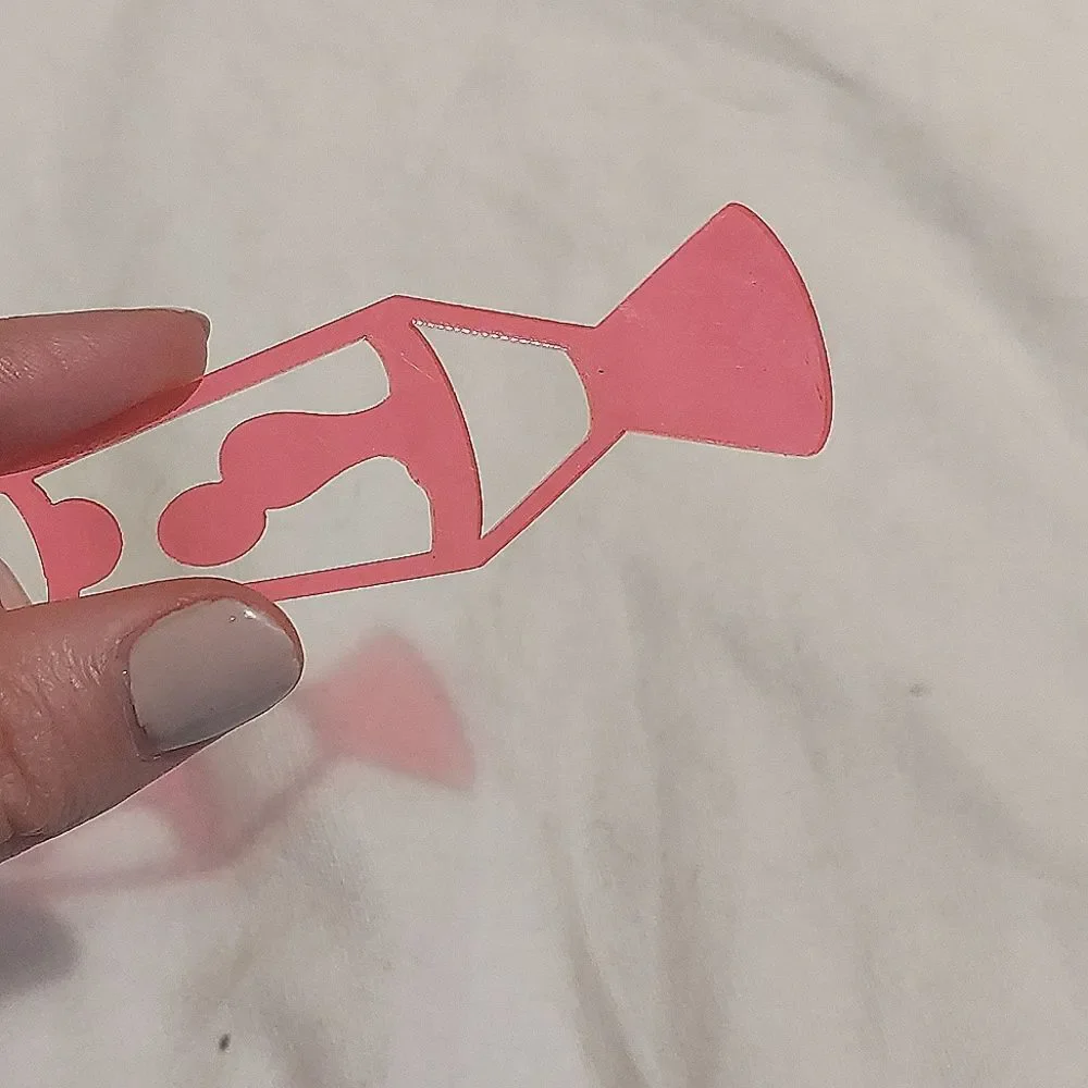 Pink Clear Cut Acrylic Lavalamp Necklace
